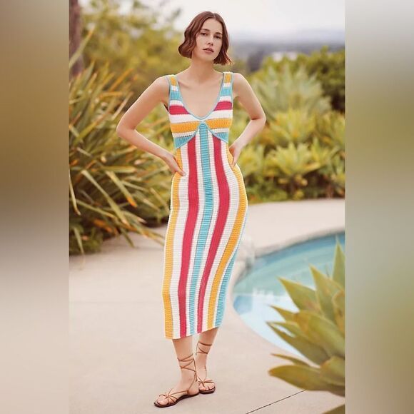 Anthropologie SOLID & STRIPED Aubrey Midi Dress NWT - Picture 8 of 9